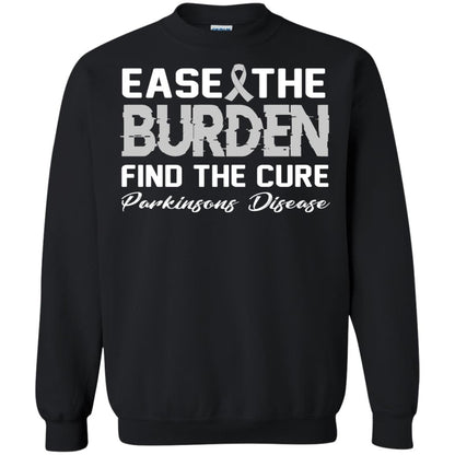 Ease The Burden Find The Cure Parkinson's Awareness T-shirt Black