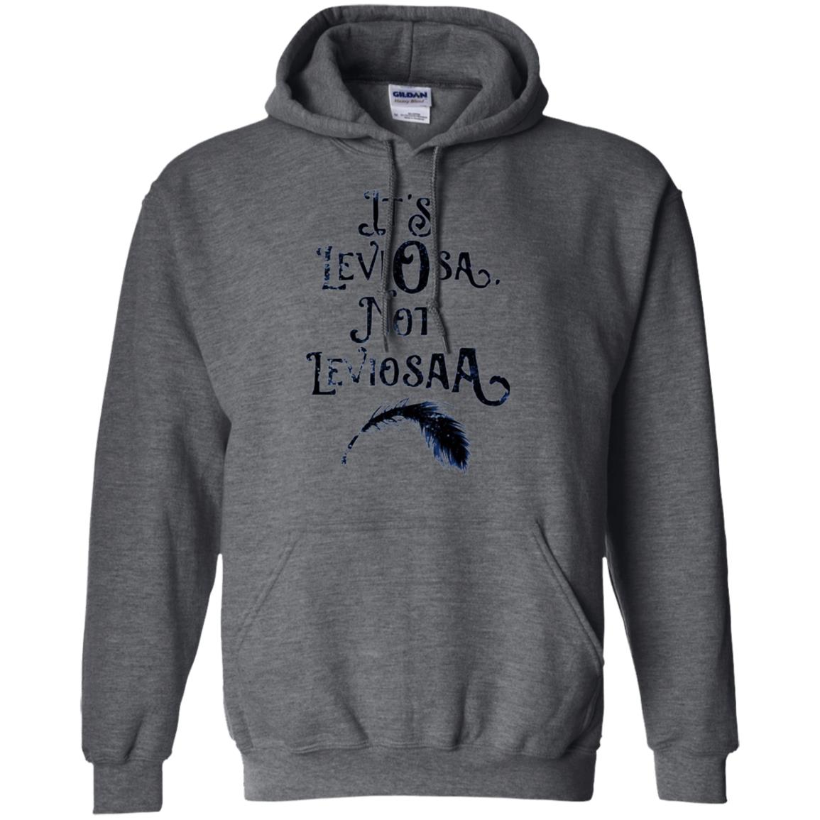 Feather Dirty Black T-shirt It_s Leviosa Not Leviosaa Dark Heather
