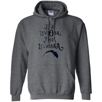 Feather Dirty Black T-shirt It_s Leviosa Not Leviosaa Dark Heather