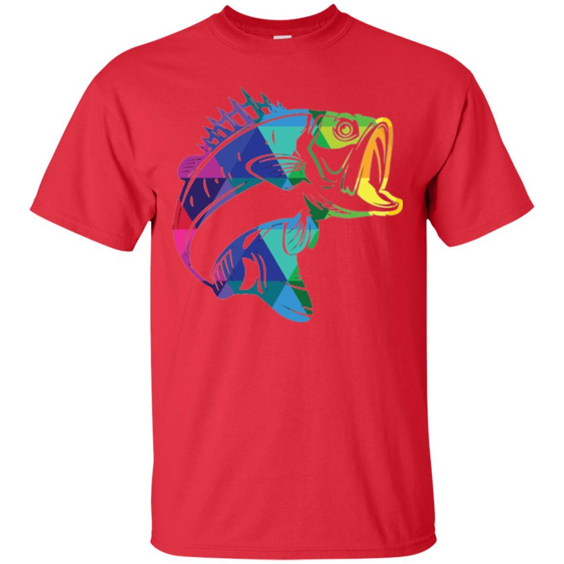 Fisherman T-shirt Fish For Bass Red