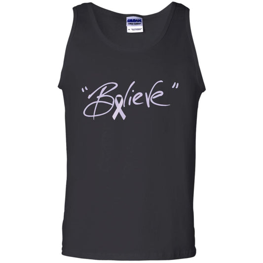 All Cancer Awareness Shirt Lavender Ribbon Believe Black