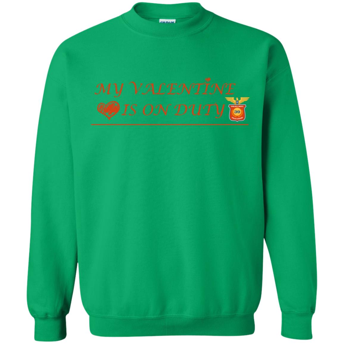 My Valentine Is On Duty Police Station Shirt Irish Green