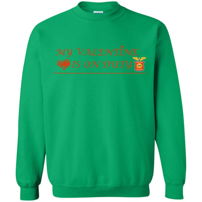 My Valentine Is On Duty Police Station Shirt Irish Green