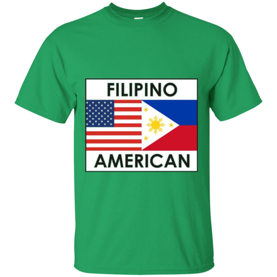 Filipino American T-shirt Philippines Usa Flags Irish Green