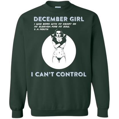 December Girl I Was Born With My Heart T-shirt Forest Green