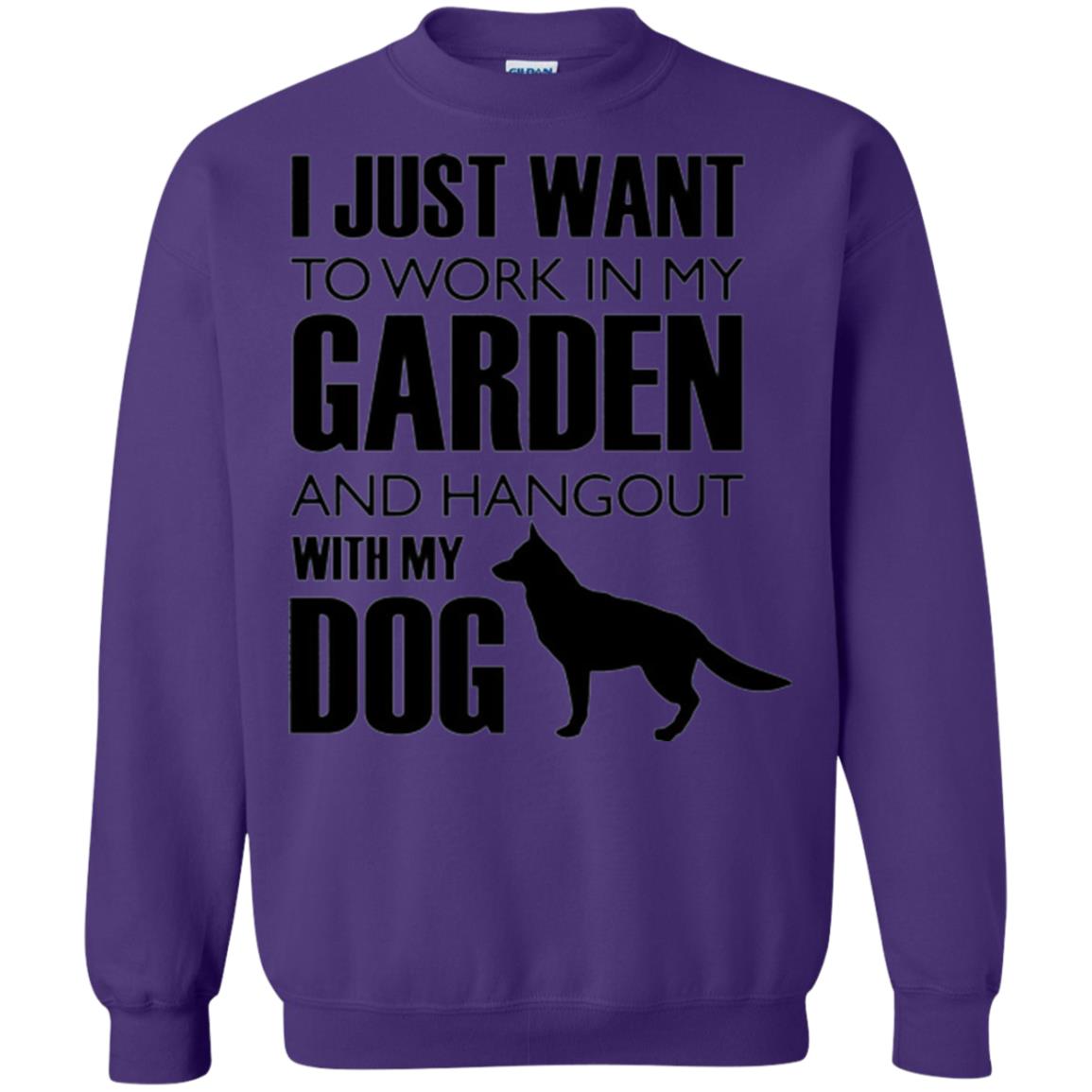 Dog Lovers T-shirt I Just Work In My Garden And Hangout With My Dog Purple