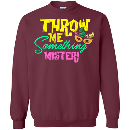 Mardi Gras T-shirt Throw Me Something Mister Maroon