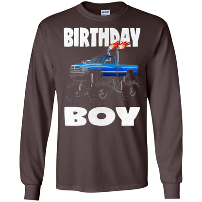Monster Truck T-shirt Birthday Boy Vintage Dark Chocolate