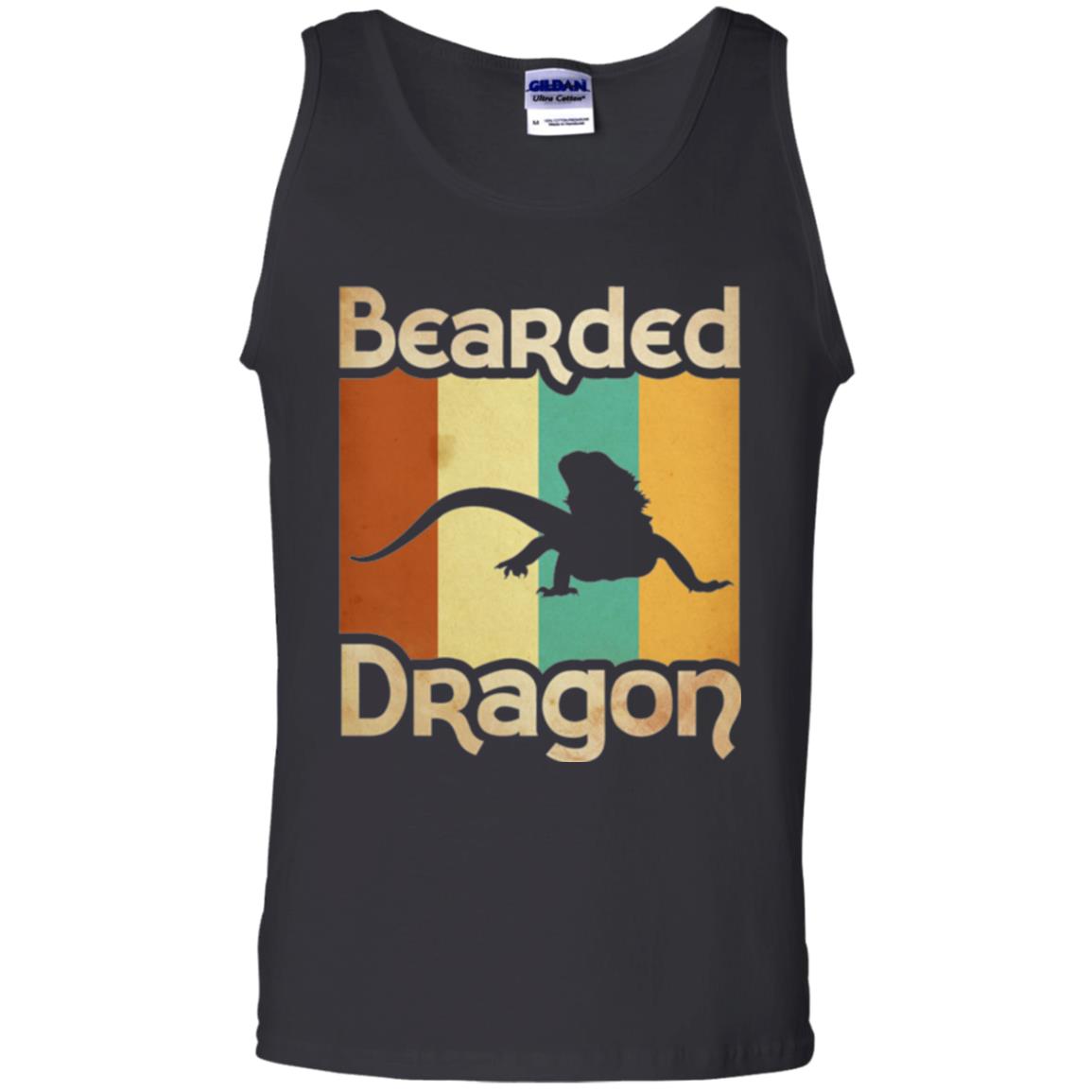 Vintage Retro Bearded Dragon T-shirt Black