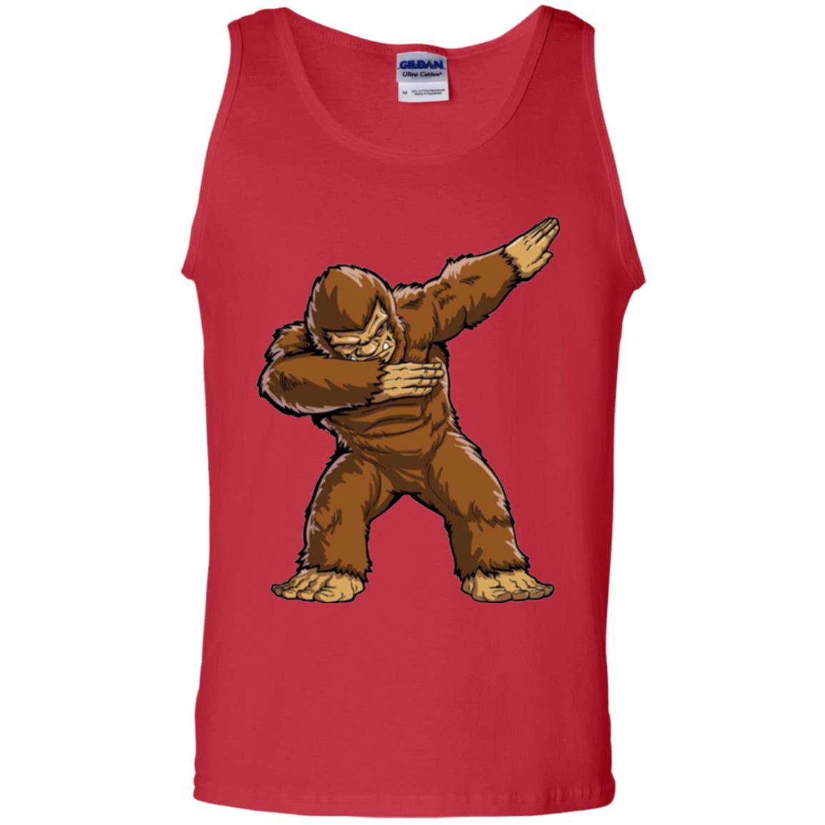 Monkey T-shirt Bigfoot Sasquatch Dabbing Red