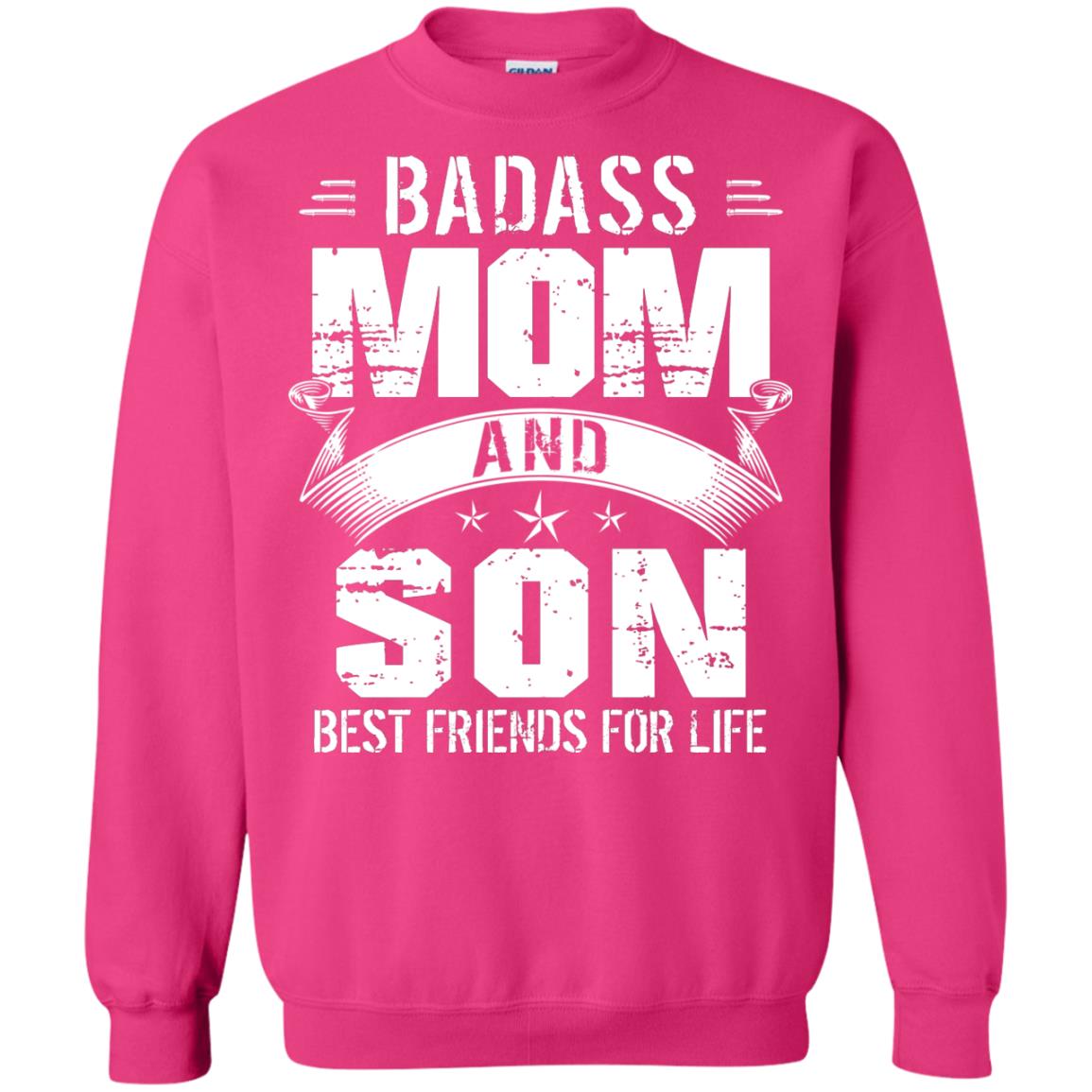 Badass Mom And Son Best Friends For Life Shirt Heliconia