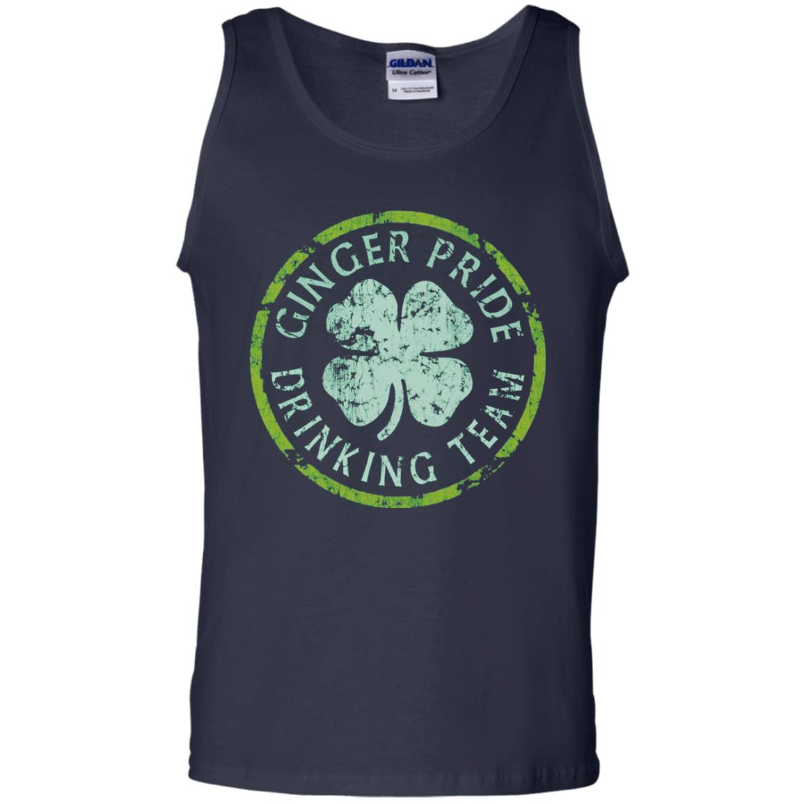 Funny Ginger Pride Drinking Team Irish T-shirt Navy