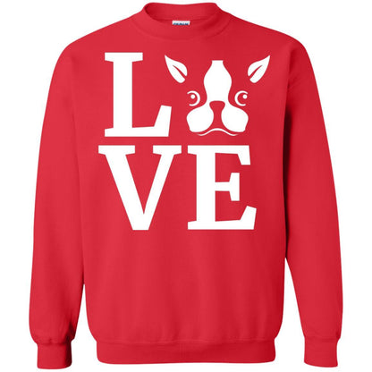 Dog Lovers T-shirt I Love My Boston Terrier Red