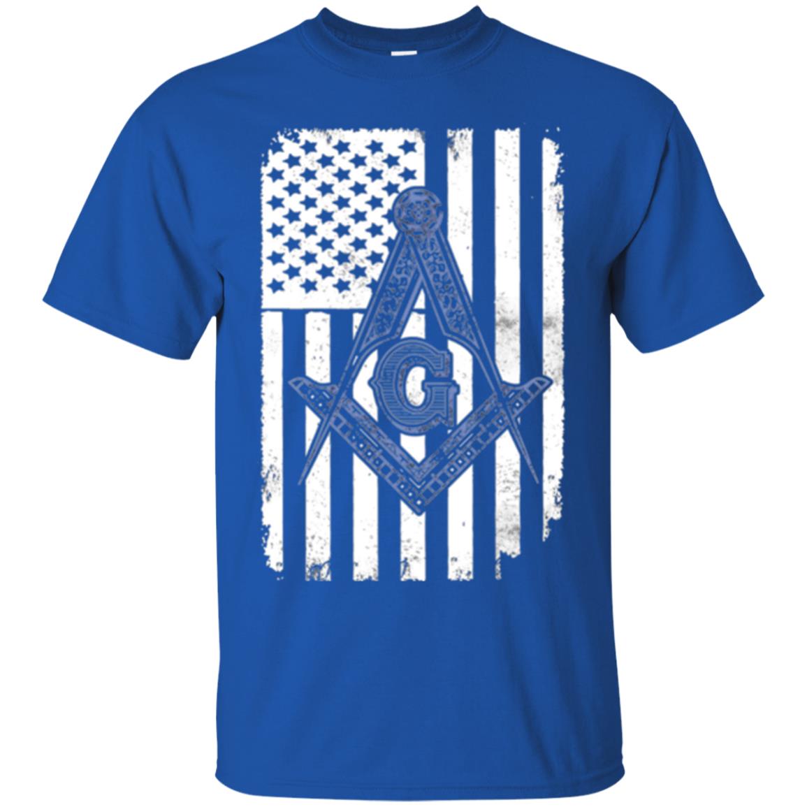 Freemason Usa Flag Logo Freemasonry America T-shirt Royal