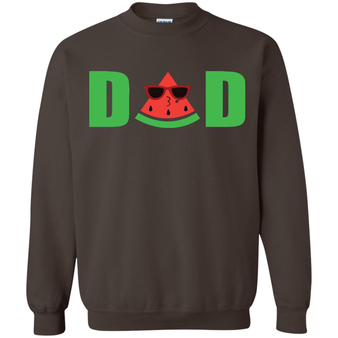 Dad Watermelon Funny Summer Melon Fruit Shirt For Daddy Dark Chocolate
