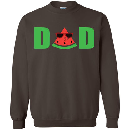 Dad Watermelon Funny Summer Melon Fruit Shirt For Daddy Dark Chocolate