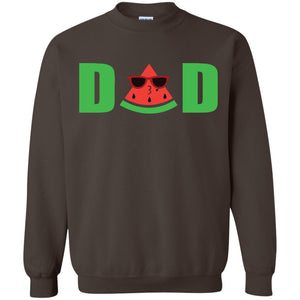 Dad Watermelon Funny Summer Melon Fruit Shirt For DaddyG180 Gildan Crewneck Pullover Sweatshirt 8 oz.
