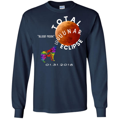 Best Total Lunar Eclipse Shirt 2018 Blood Moon T-shirt Navy
