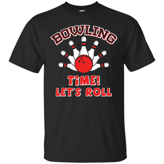 Bowling Lover T-shirt Time Let’s Roll Black