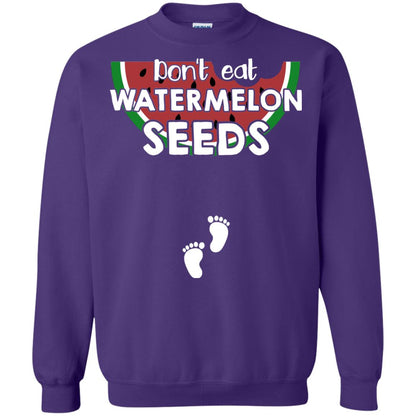 Don_t Eat Watermelon Seeds Pregnancy Announcement Shirt Purple