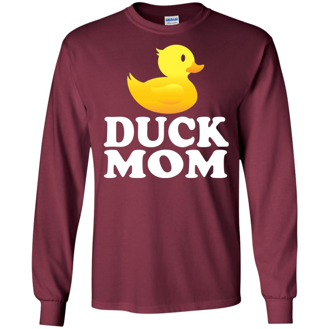 Duck Mom Funny Bird Lover T-shirt Maroon