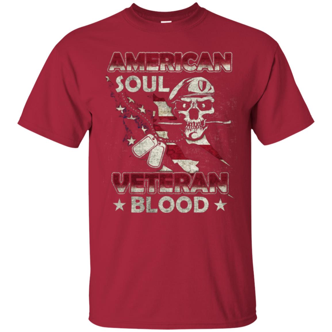 American Soul Veteran Blood Shirt Cardinal