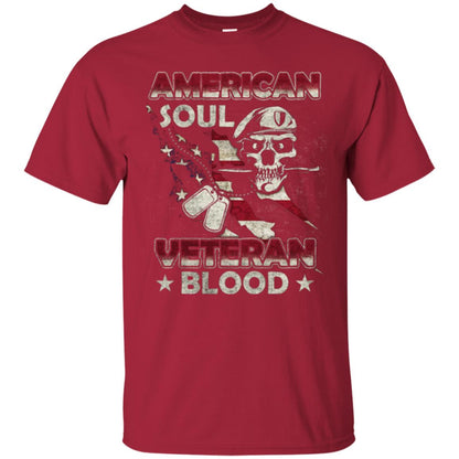 American Soul Veteran Blood Shirt Cardinal