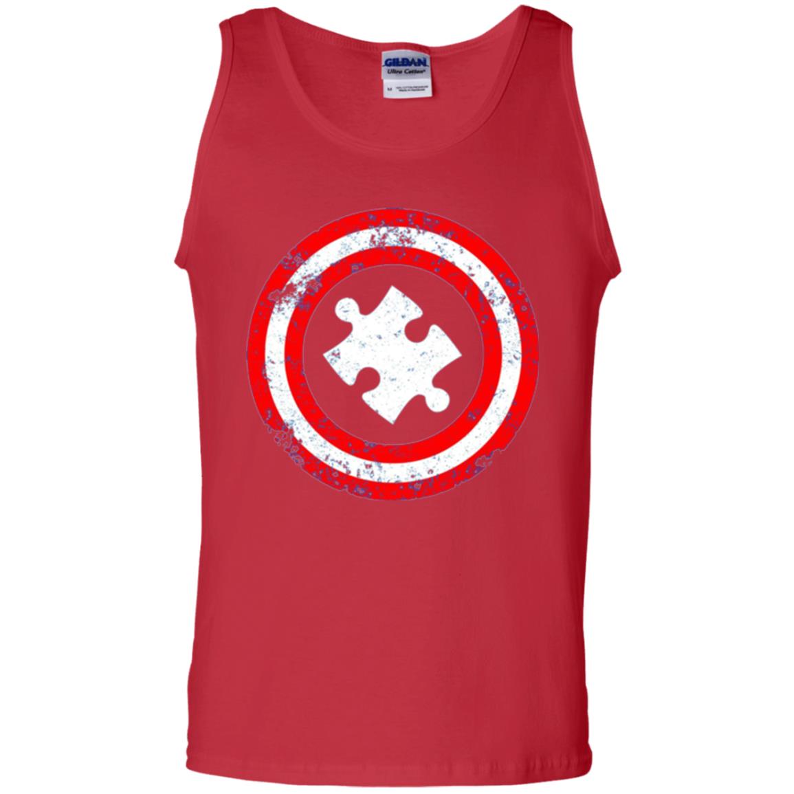 Captain Autism Superhero T-shirt Autism Awareness Red