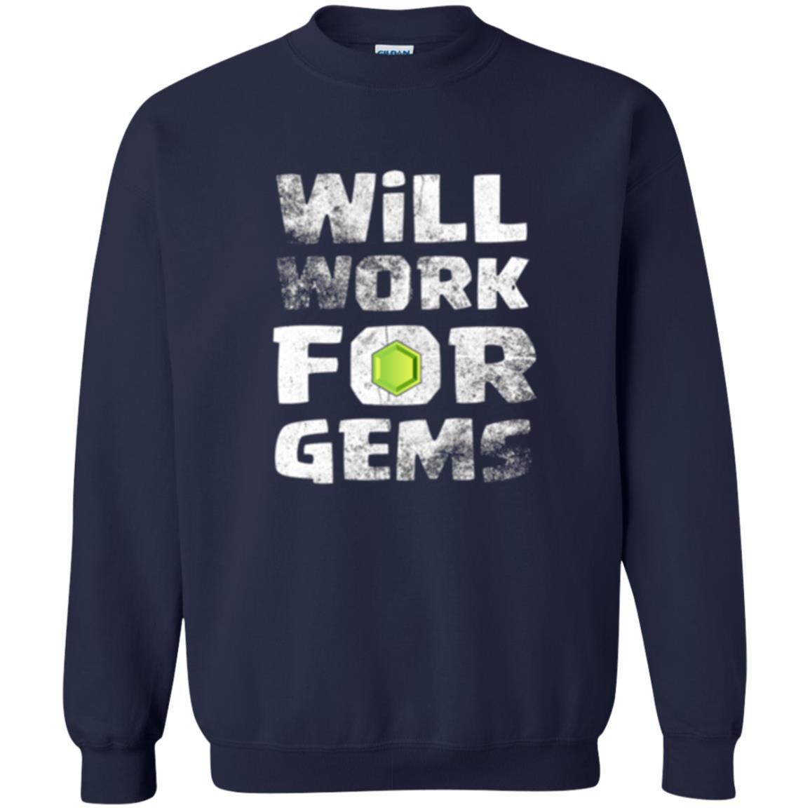 Gamer T-shirt Will Work For Gems Navy