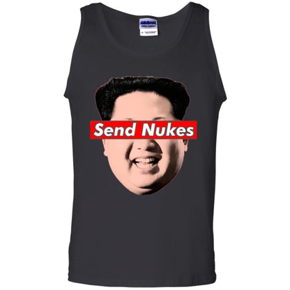 Funny Parody Novelty T-shirt Send Nukes Kim Jong Un Black