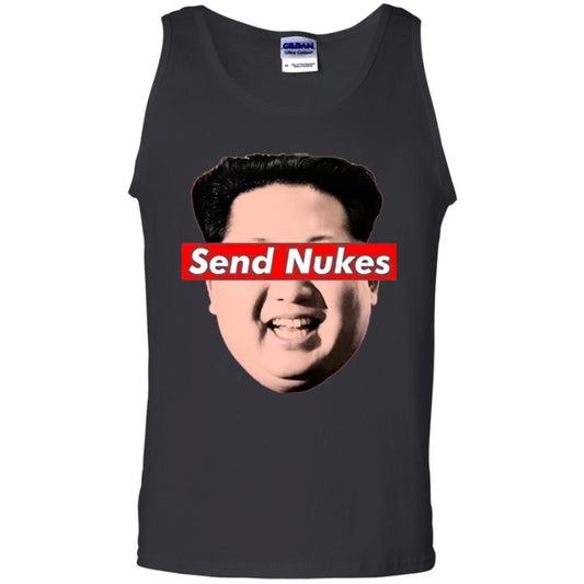Funny Parody Novelty T-shirt Send Nukes Kim Jong Un Black