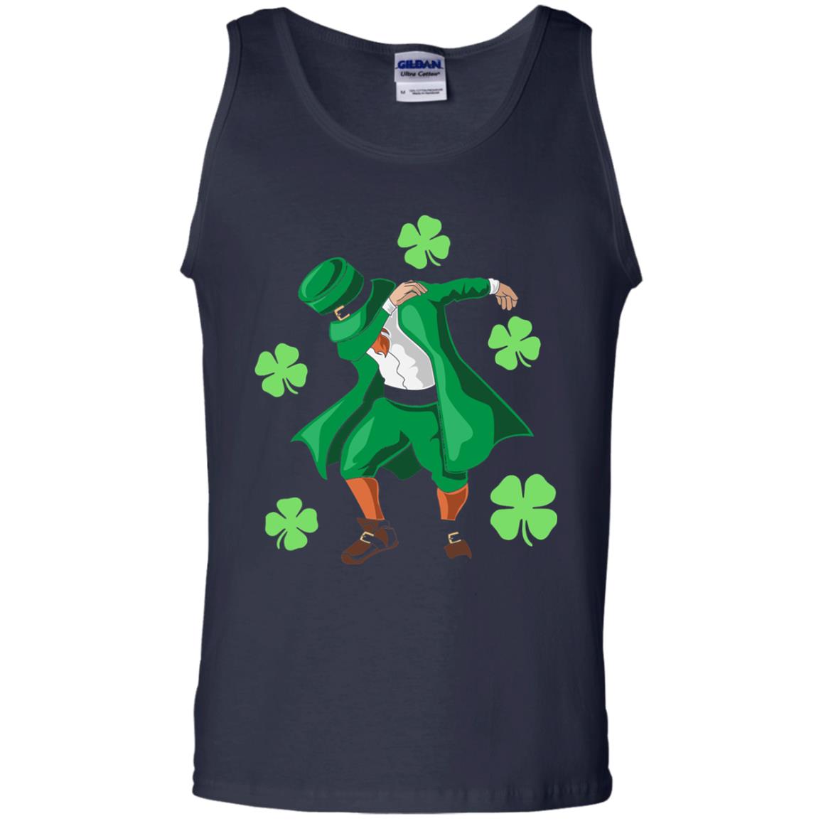 Funny Dabbing Leprechaun St. Patricks Day T-shirt Navy