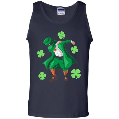 Funny Dabbing Leprechaun St. Patricks Day T-shirt Navy