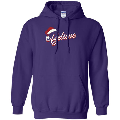 Christmas T-shirt Believe In Santa Claus Purple