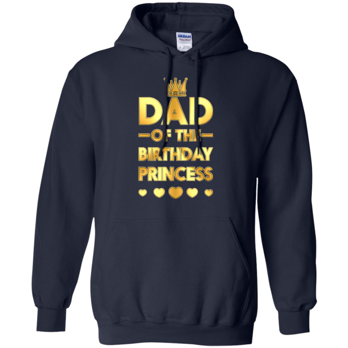 Dad Of The Birthday Princess Family T-shirt Navy