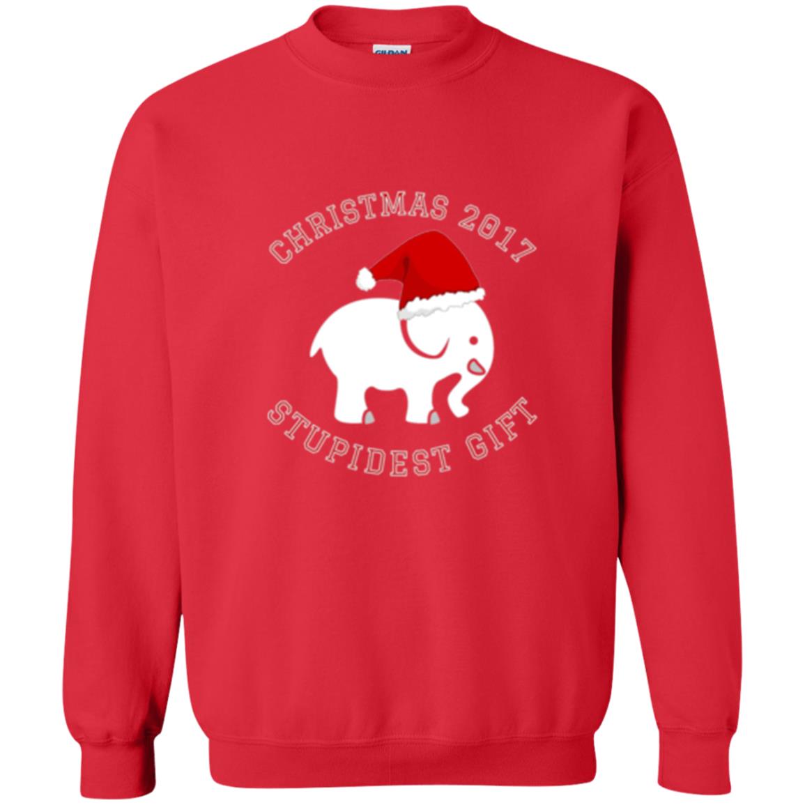 Christmas T-shirt White Elephant Christmas 2017 Stupidest Gift Red