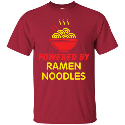 Powered By Ramen Noodles Gift Shirt For Ramen Lover Cardinal