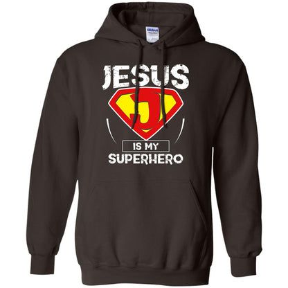Jesus Is My Superhero Christian Movie Fan T-shirt Dark Chocolate