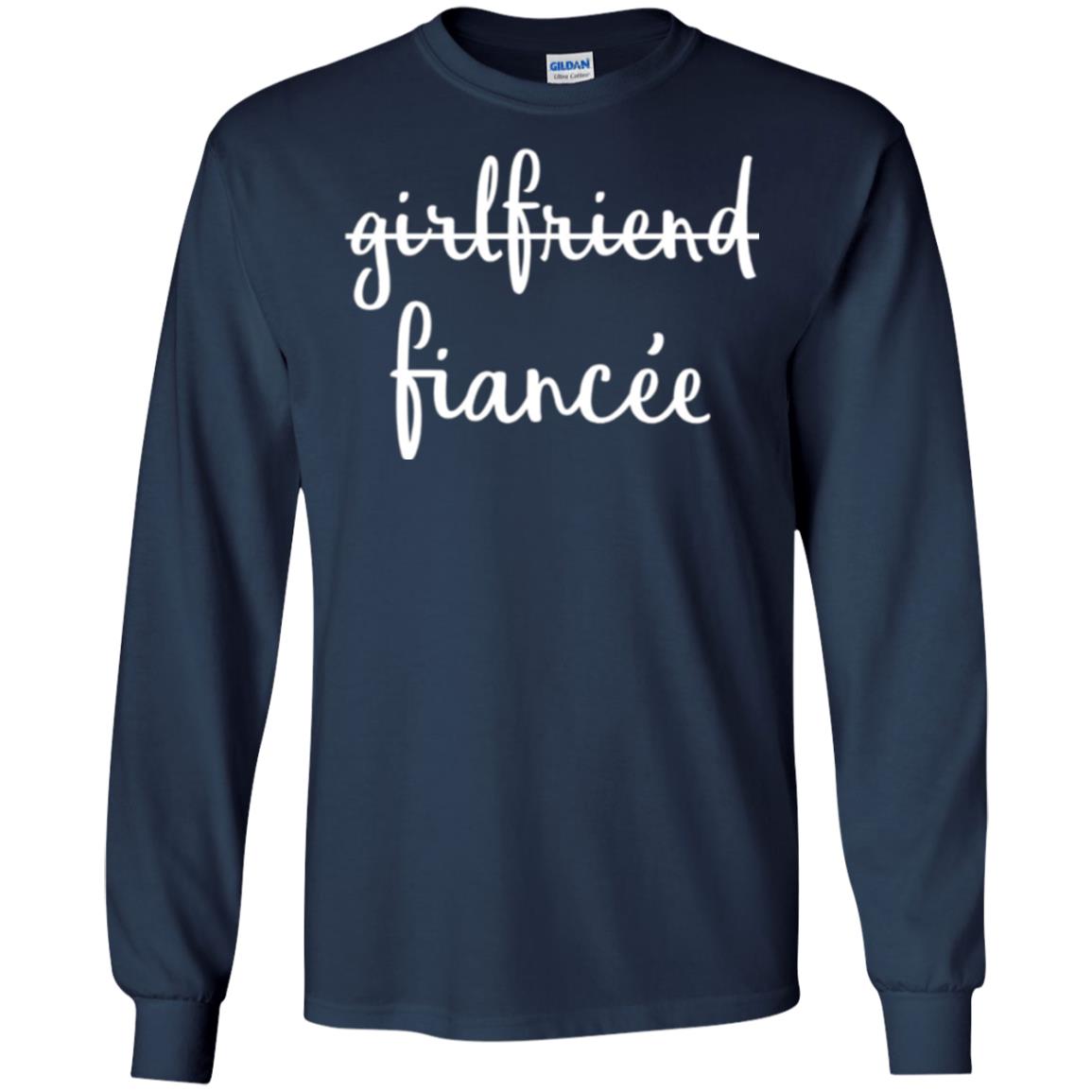 Fiance Engagement Party T-shirt Girlfriend Fiancee Navy