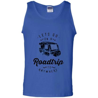 American Roadtrip T-shirt Let_s Go On A Roadtrip To Anywhere Royal