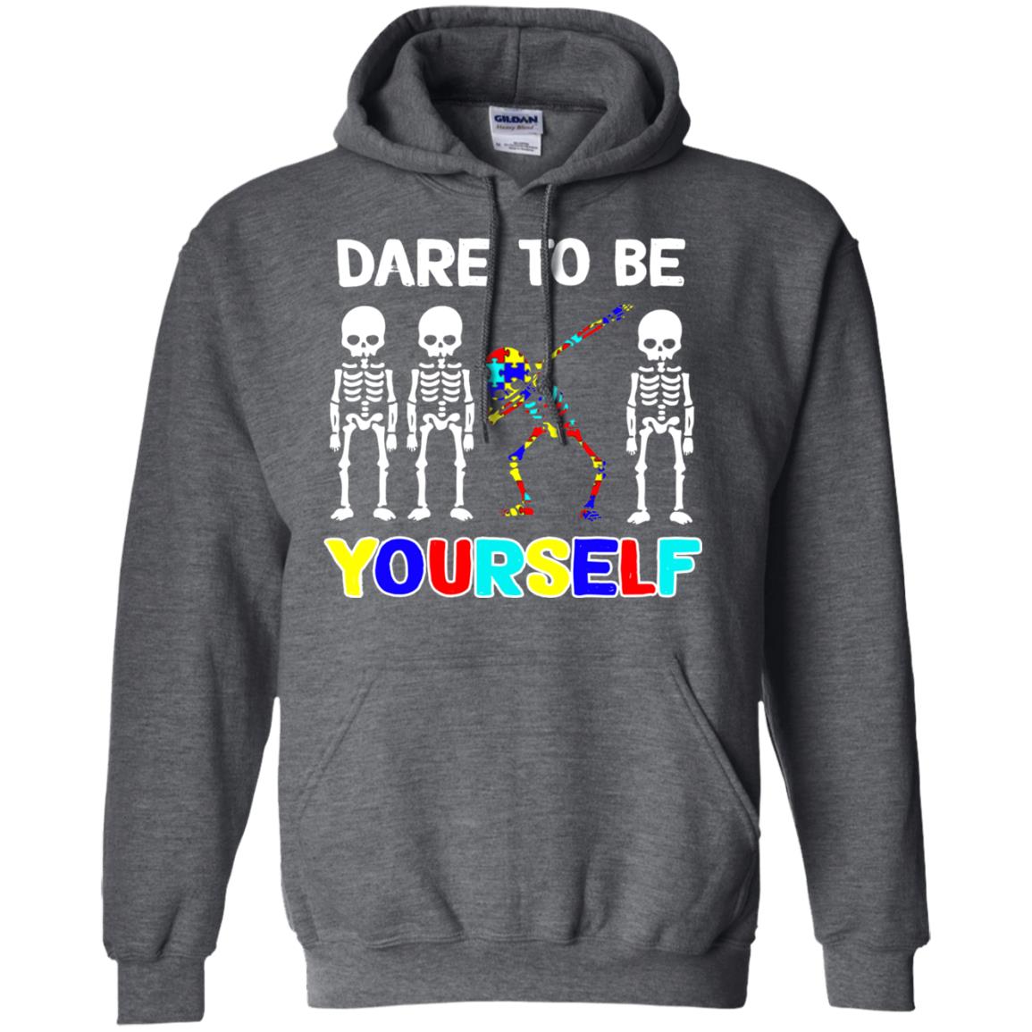 Dare To Be Yourself Autism Awareness Shirt Dark Heather