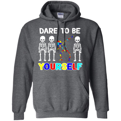 Dare To Be Yourself Autism Awareness Shirt Dark Heather