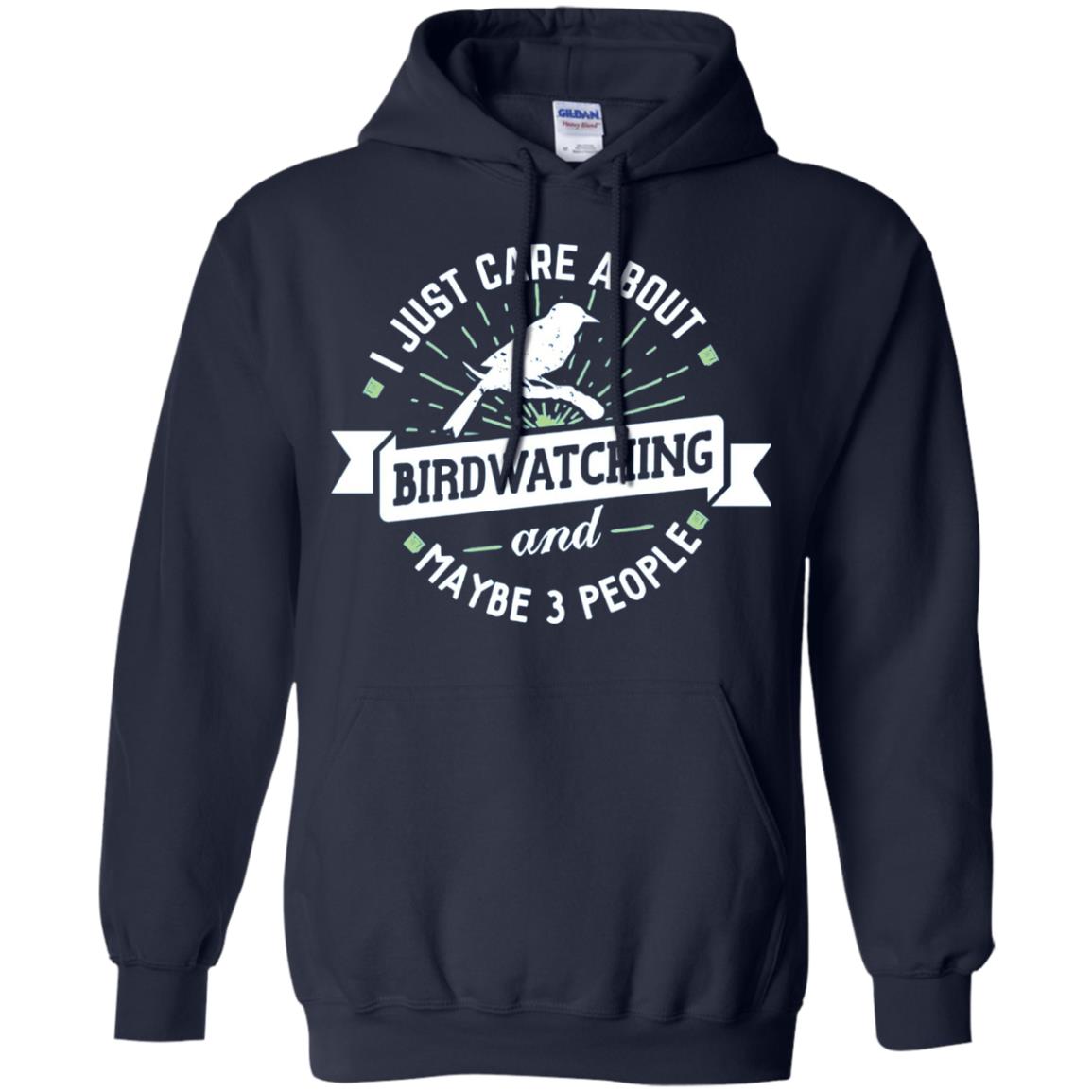 Birdwatching T-shirt I Just Care About Birdwatching Navy
