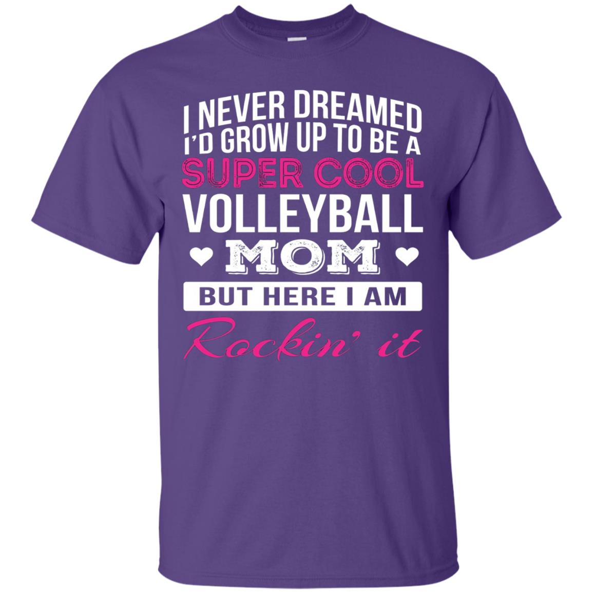 Id Grow Up To Be A Super Cool Volleyball Mom Shirt Purple