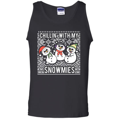 Christmas T-shirt Chillin' With My Snowmies Black