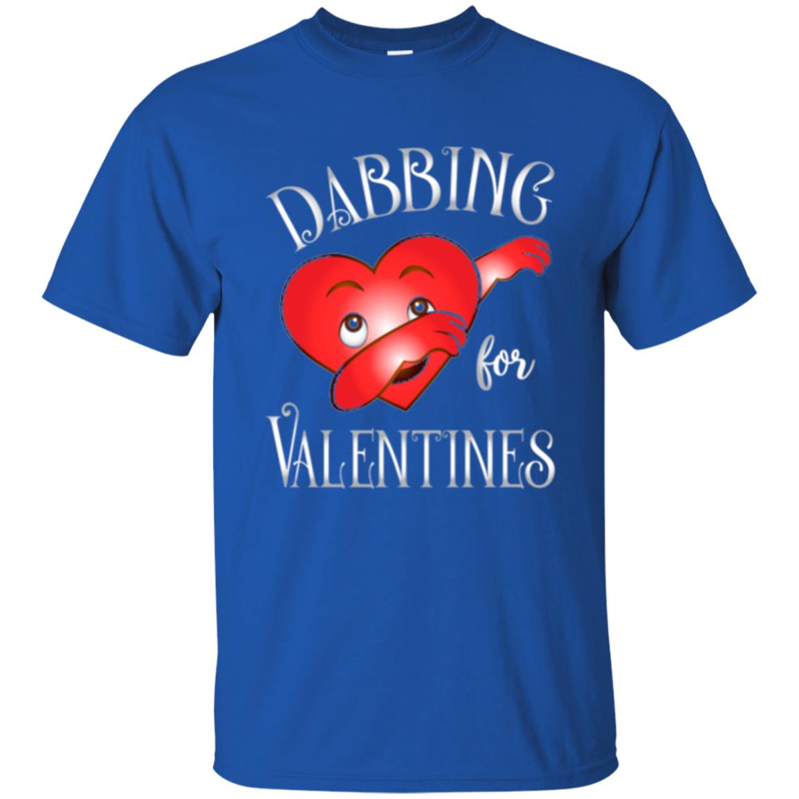 Valentines Day T-shirt Dabbing Heart T-shirt Royal