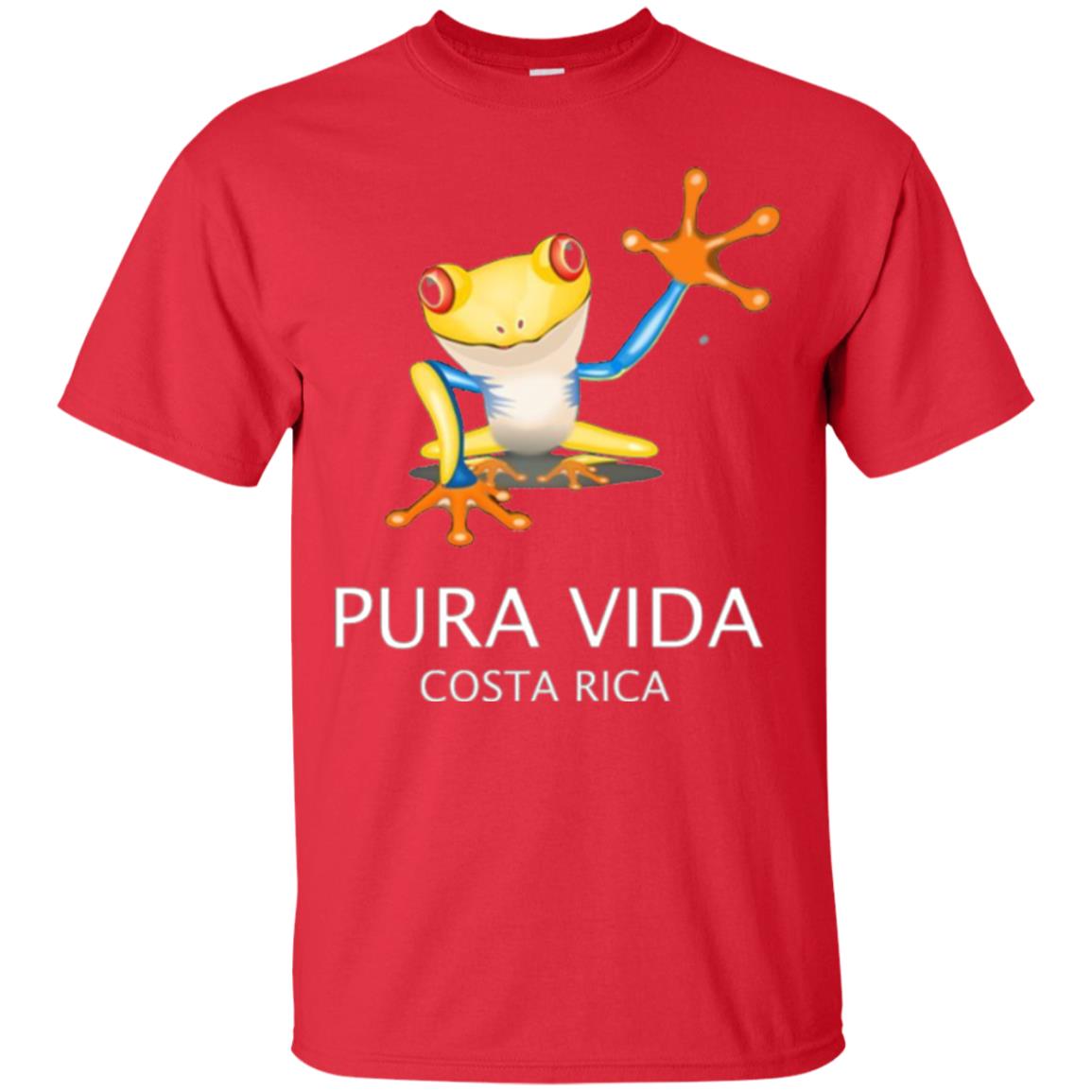 Tree Frog T-shirt Pura Vida Costa Rica T-shirt Red