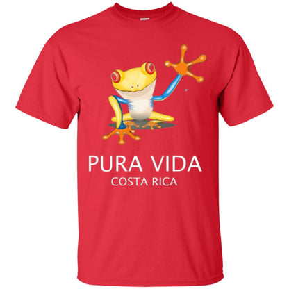Tree Frog T-shirt Pura Vida Costa Rica T-shirt Red