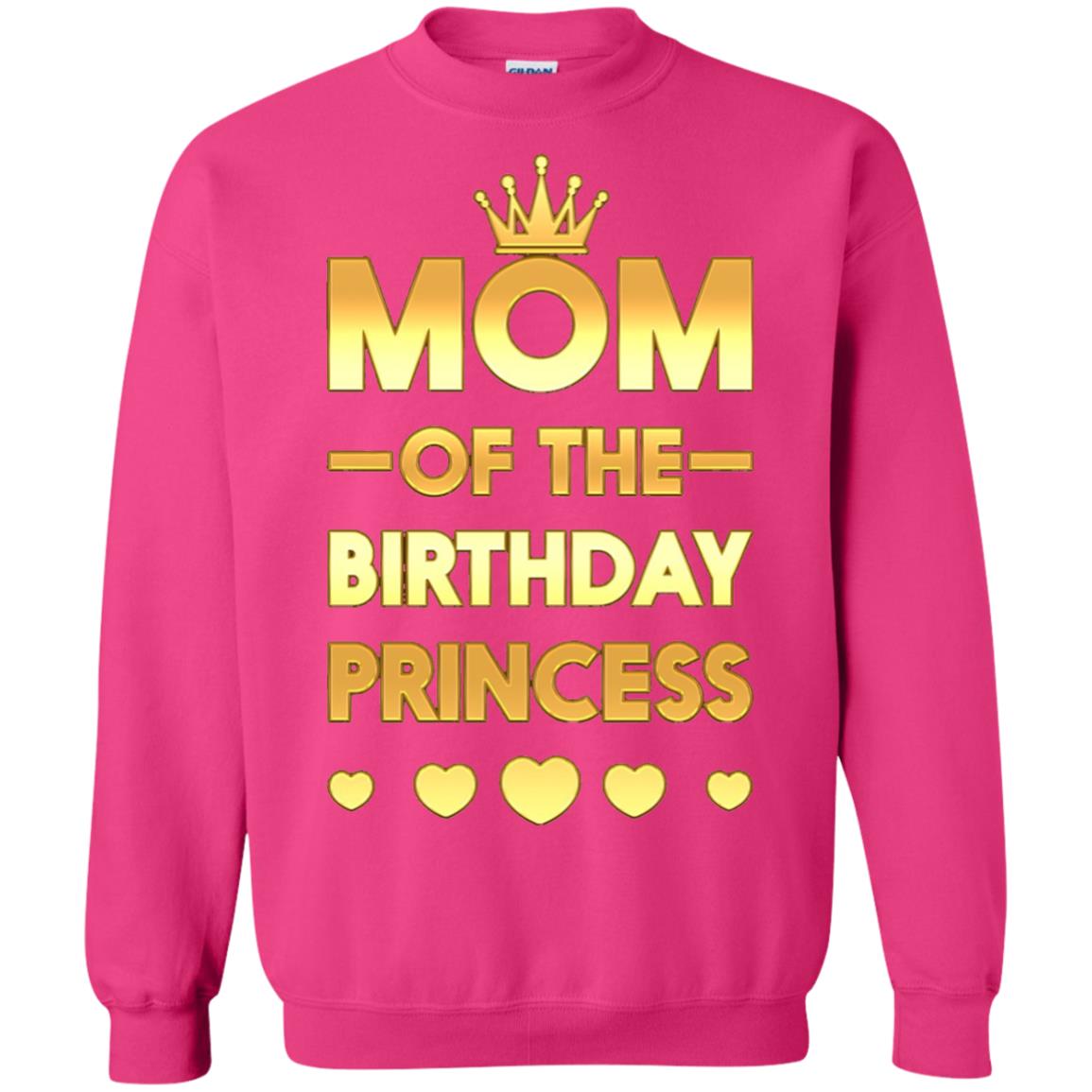 Mom Of The Birthday Princess Family T-shirt Heliconia