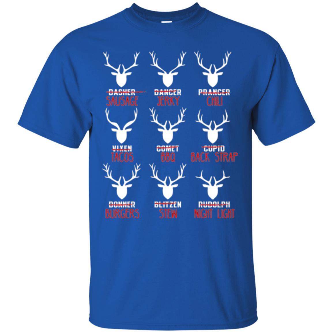 Christmas T-shirt Hunters All Of Santa's Reindeer Royal